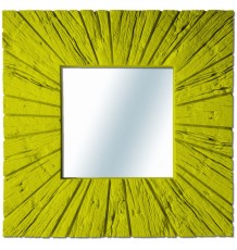 Miroir carré finition vert pomme