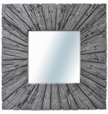 Miroir bois flotté finition grisé