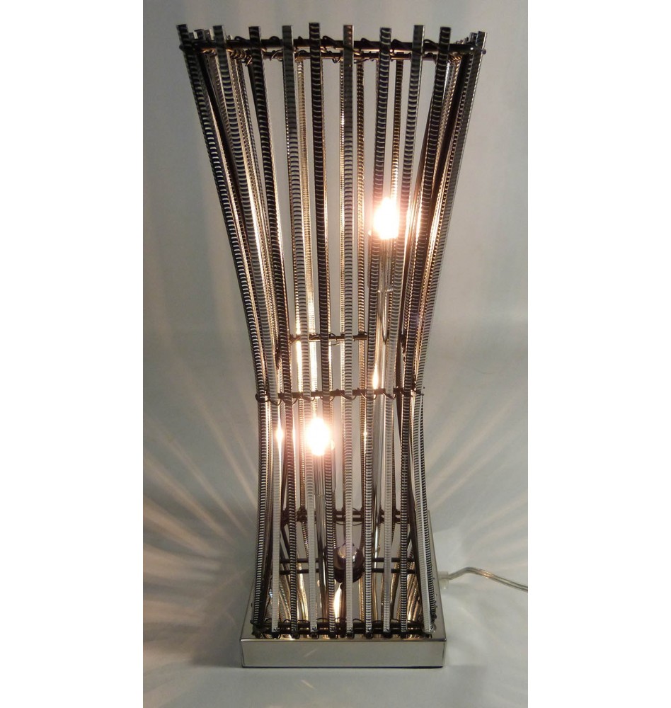 Lampe design industriel tiges d'acier